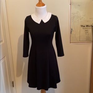 Black “Wednesday” skater dress with white collar